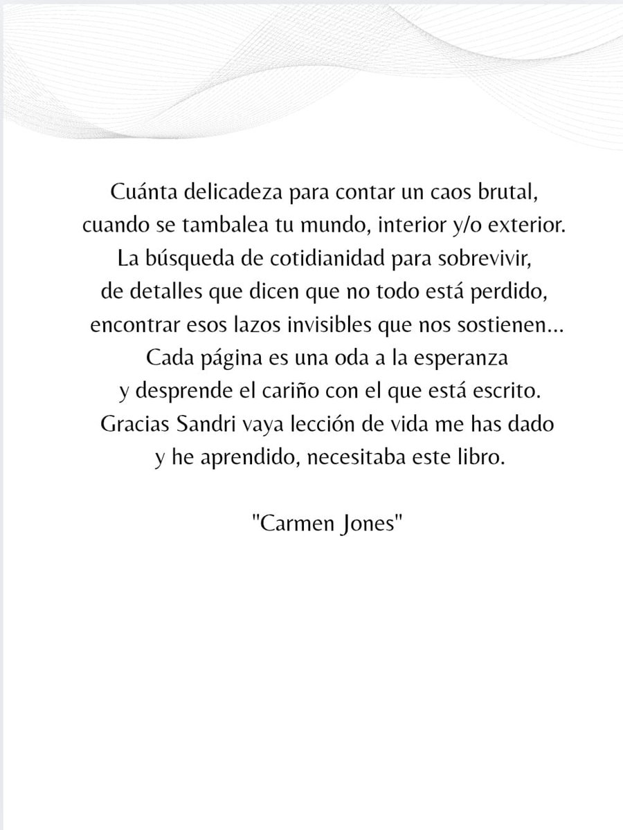 Afrontar una pérdida no es fácil, no importa el tipo de pérdida, cualquiera de ellas duele. Pero no sentirse solo es ese hilo que nos conecta con #EstoTambiénPasará.

Y así de bonito me lo ha contado <a href="/CARMEN_JONES_/">🖤 Carmen Jones</a> ❤️