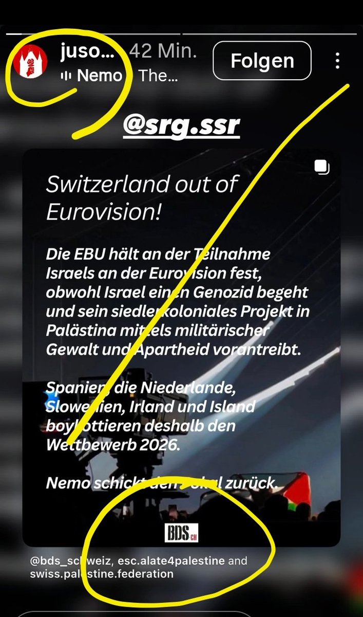 Gutes Timing ist die halbe Miete 

Nach BDS rufen jetzt auch die jungen Grünen ein Tag nach dem Terroranschlag in Australien dazu auf, dass die Schweiz nicht am ESC teilnehmen soll

Junge Grüne und SPler inkl. SP Migration wollen sich damit profilieren 

Ich will von denen