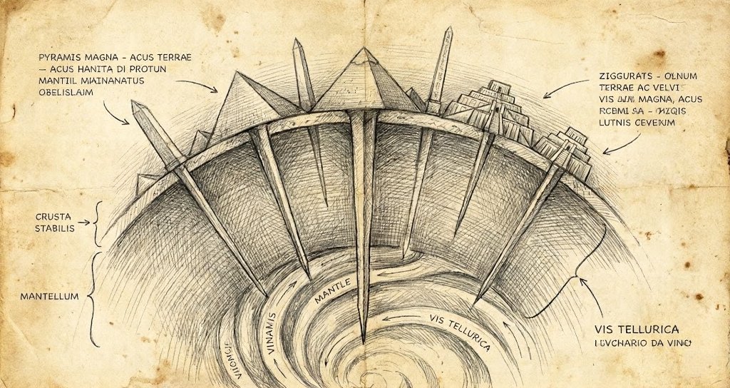 search4past's tweet photo. @EthicalSkeptic If there is "no drift over time", then the crust didn't shift slowly it shifted instantly. 

The alignments don't point to where the pole was, but where the grid was anchored before the cataclysm. 

Are these temples actually stabilization pins for the lithosphere? 🤔 https://t.co/I1OmGnKNDW