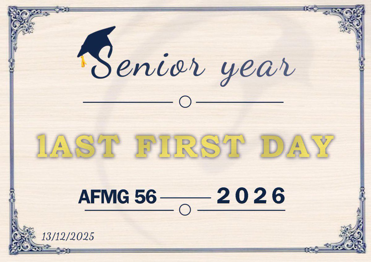 afmg_56's tweet photo. Our Last first day🌟
First day of the last year,full of flashbacks,mixed feelings,
and that quiet realization
that we’re almost at the finish line.
One more year,One shared dream✨

"اللهم لا علم لنا إلا ما علمتنا،فعلمنا ما ينفعنا وانفعنا بما علمتنا،ووفقنا لما تحب وترضى"

#afmg56 https://t.co/bz9nOkfwBn