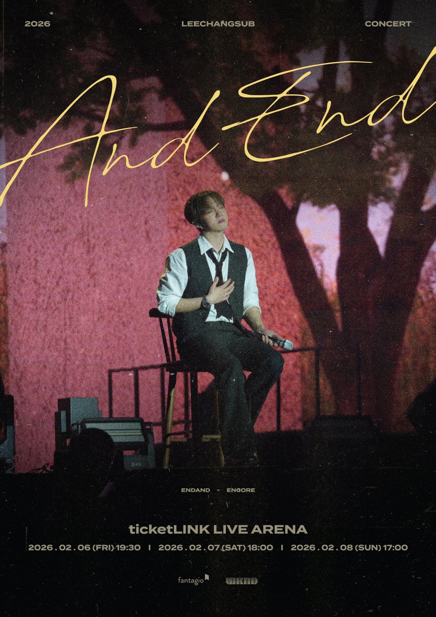 [#이창섭]
2026 이창섭 단독 콘서트 <AndEnd> 티켓 오픈 안내
▶ fromm.my/6MSgkx

#LEECHANGSUB #AndEnd #앤드엔드