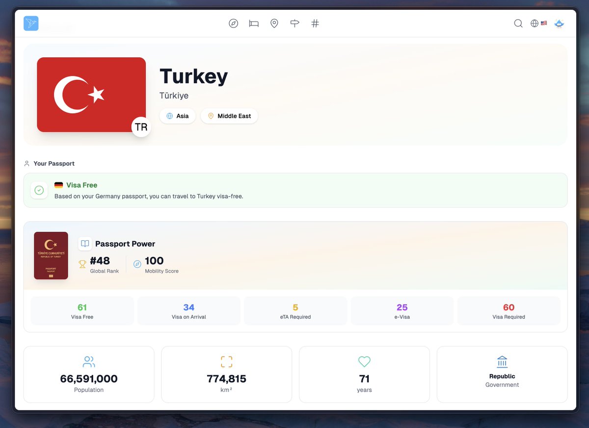 Restayway location guide also have passport informations!

First, enter your passports to your profile.
Later, simply find out your specific visa requirements for the country you will be visiting.

Oupss, yes, It's still not the end. ⌛️