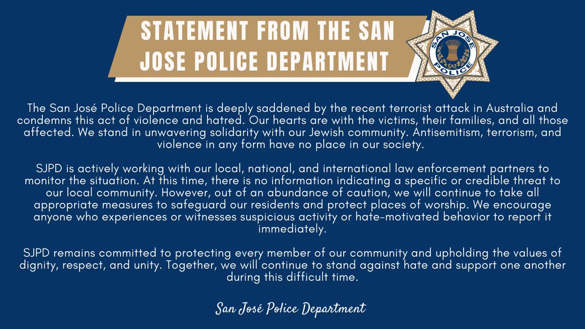 San Jose Police Dept tweet media