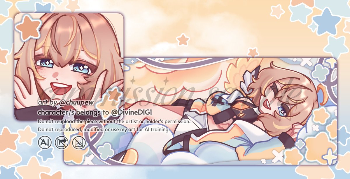 Another pfp &amp; banner layout commission for the sweet DivineD1G1!! Thankyou for the support ✨💫

#layout #vgen #VGenComm #icon #banner