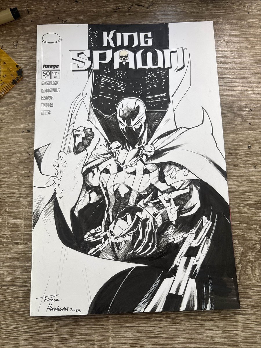 Reesehannart's tweet photo. I drew this king spawn blank for my good bud , im really happy with how this one turned out, you never know how those blank covers take the ink but this one is the best ive ever done
#spawn #spawncomics #kingspawn #spawnuniverse #toddmcfarlane #mcfarlane #spawnchallenge #spawnart https://t.co/zCe8YeHpAG