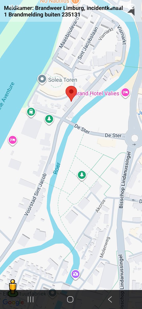 Brandmelding buiten in Roermond