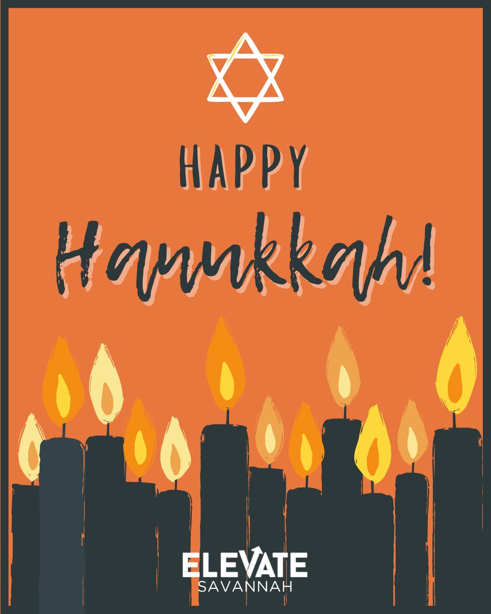 ElevateSavannah's tweet photo. Happy Hanukkah from Elevate Savannah! Wishing you light, laughter and lots of latkes this holiday season! 🕯️🧡
.
.
.
#Elevate #ElevateSavannah #ElevateUSA #NoOneGetsThereAlone #TheElevateWay #TeacherMentor #SavannahGA #HappyHanukka #HappyHolidays https://t.co/k7r8jjaWBA