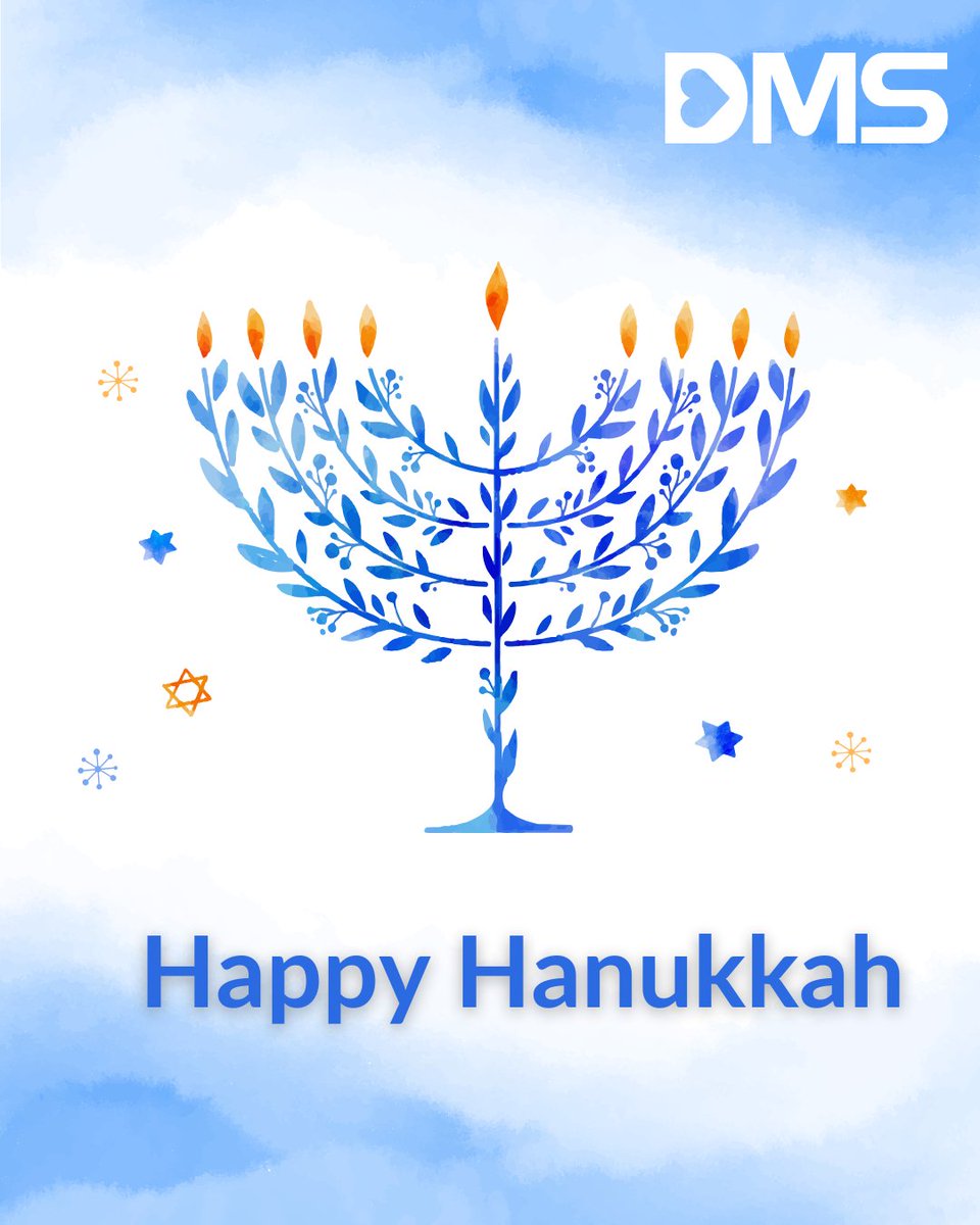 As Hanukkah begins, we wish you eight nights filled with light, love, and warmth. Happy Hanukkah from the DMS team. #DMSProperyManagement #HappyHannukah