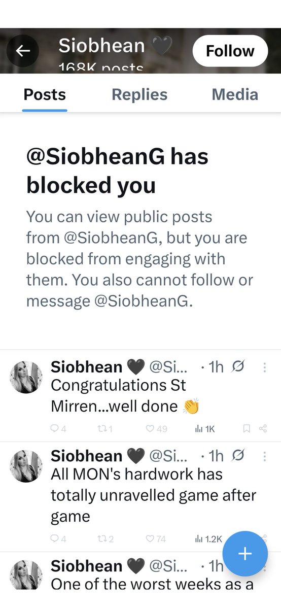 And another, hurls sectarian abuse at me after a joke of 1 gif about her team then blocks me,  what a pathetic bunch