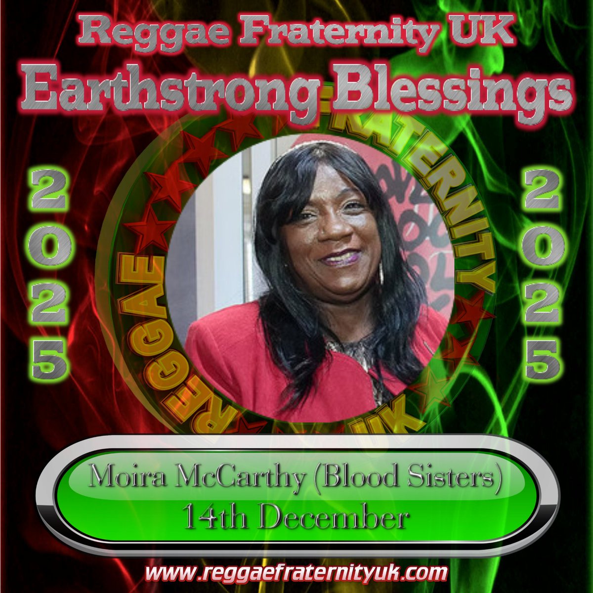 regfraternityuk's tweet image. RFUK sends Bornday Blessings to Singer Moira McCarthy from the legendary trio Blood Sisters on her Special day 🎤🎶🌟🥂🍾🎂🍯🍬🖤👑🎉🎈🎁 Have a Wonderful day Moira 🥂🍾🌟👑 #earthstrong #artist #singer #reggae #rfuk #reggaefraternityuk #bloodsisters #harmonies #moiramccarthy