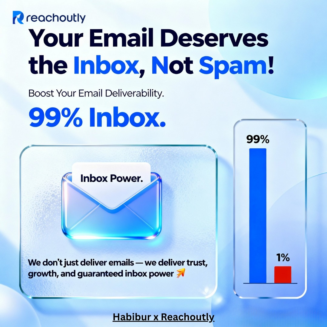 HabibuR_2050's tweet image. Your Email Deserves the Inbox — Not Spam
Great emails fail when deliverability fails.

That’s why inbox placement matters more than ever.
With the right infrastructure, authentication, and warm-up strategy,
you don’t just send emails — you build trust at scale.

✅ Higher inbox…