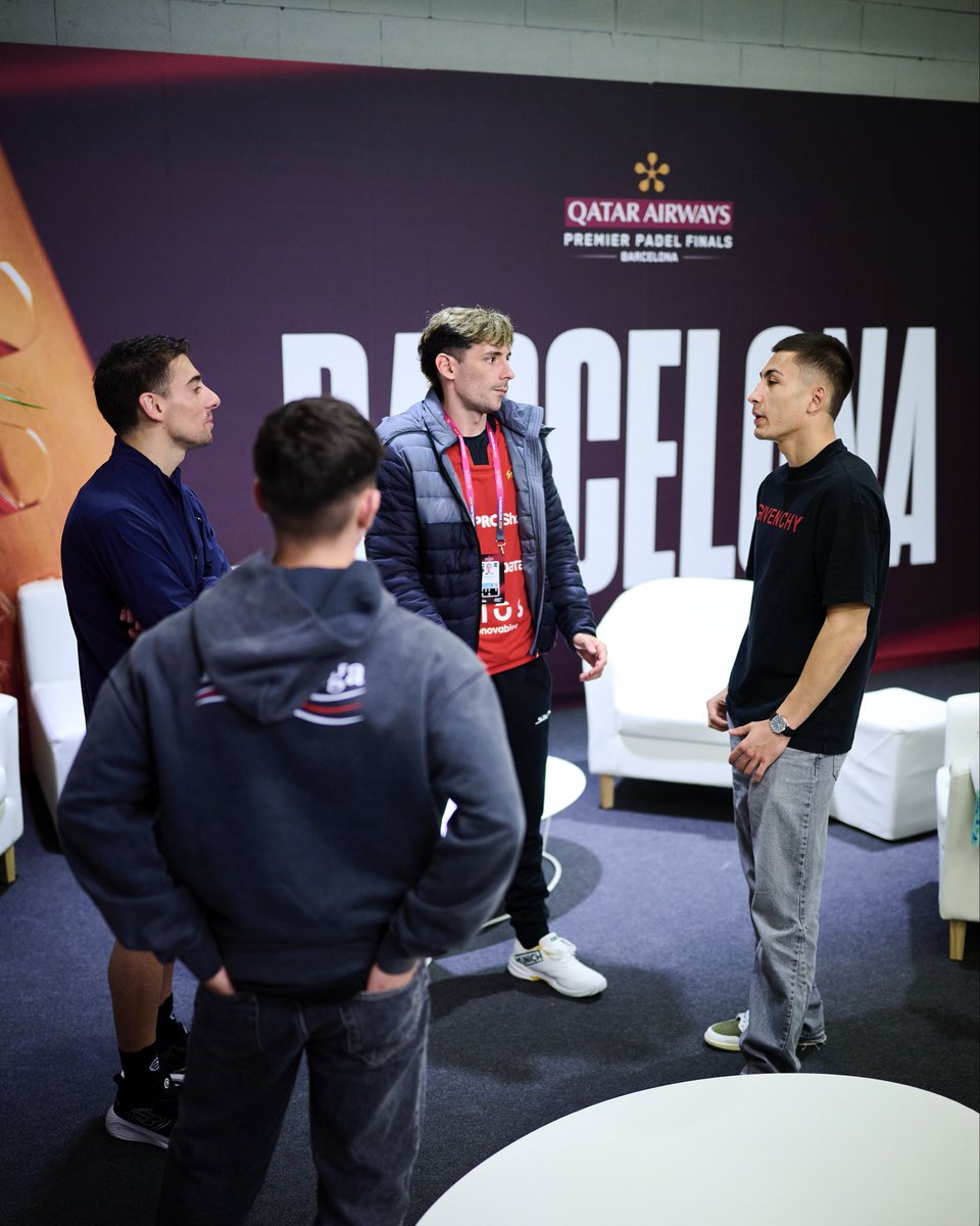 premierpadel's tweet photo. @andresiniesta8 Fast guys spotted in the Finals! 🏍️💨
So cool to see you Raul &amp; Adrian!  

#PremierPadel #QatarAirwaysPremierPadelFinals https://t.co/XNQrkvOmZQ