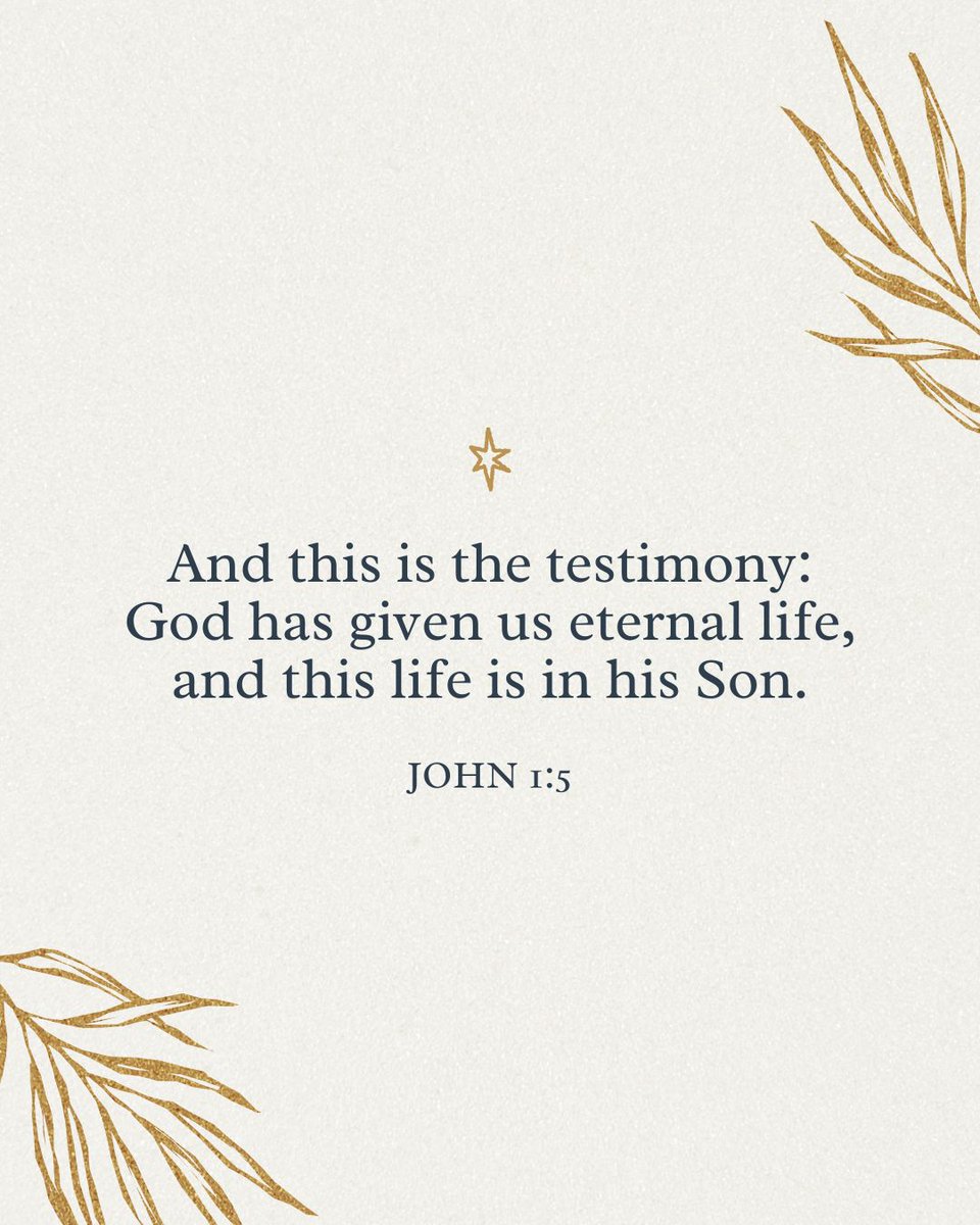 Hope1032's tweet image. Thank You Lord for your Son, and for eternal life. Amen. 

And this is the testimony: God has given us eternal life, and this life is in his Son. - John 1:5

#verseoftheday #eternallife