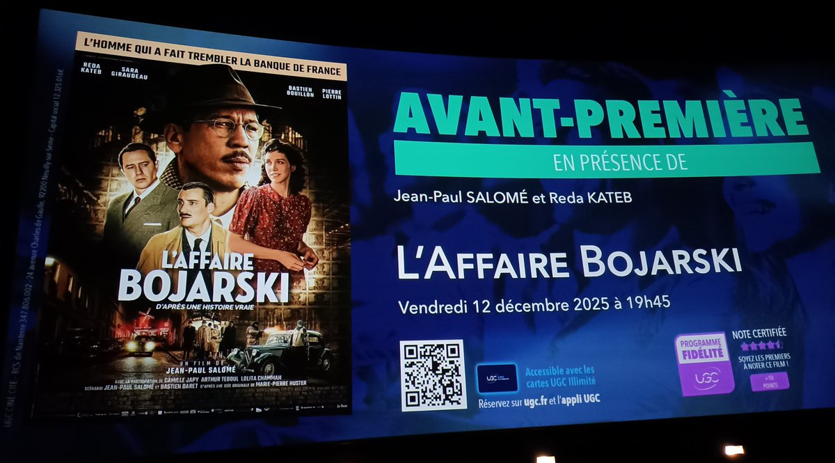 ThibautENGEL2's tweet photo. #FansDeCulture #Tousaucinéma J'ai regardé en avant-première #LaffaireBojarski de @celeriremoulade avec #RedaKateb #SaraGiraudeau #BastienBouillon #PierreLottin #CamilleJapy #LolitaChammah #AlainBouzigues : un très bon film pour commencer l'année 2026😍https://t.co/KTLPROxsYD https://t.co/PMw6KYAFFr