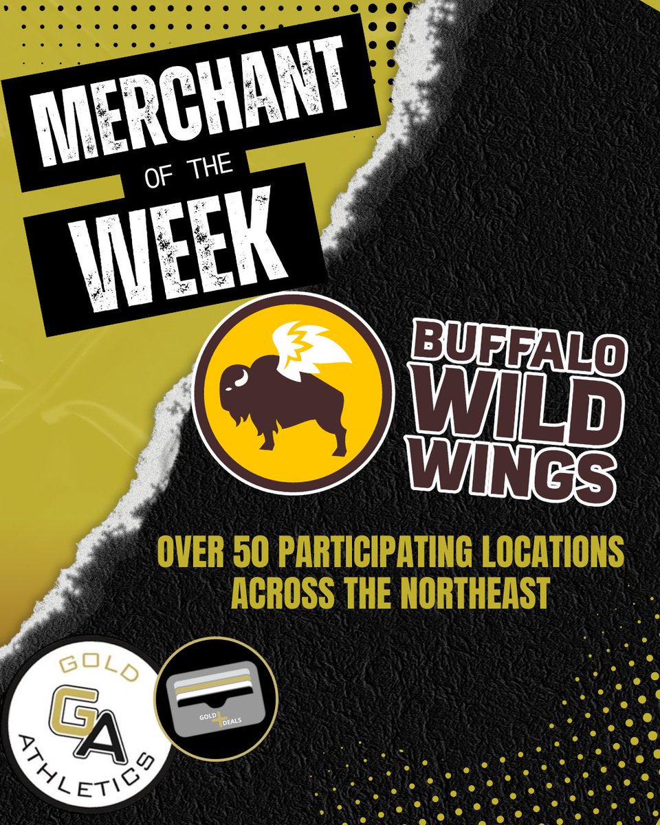 🔥 Merchant of the Week: Buffalo Wild Wings!
50+ locations + deals like 15% off, $5 off $25, &amp; BOGO Boneless Wings = fan favorite.

👉 Use your Gold Card or the <a href="/golddealsplus/">GoldDeals+</a> app to redeem!
#GAMerchantOfTheWeek #GoldAthletics #BWW #GoldCardDeals