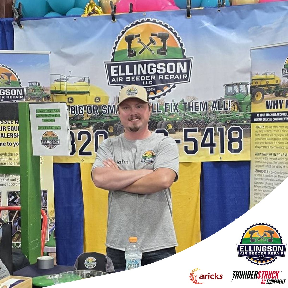 ThunderstruckAg's tweet photo. We appreciate our partners at Ellingson Air Seeder Repair and the work they do.
If you’re in their area, they carry the @AricksUSA parts to help you get ready for the planting seasons ahead!
#TAGAg #DealerAppreciation #Aricks #airseeder https://t.co/MA9UD3mlgX
