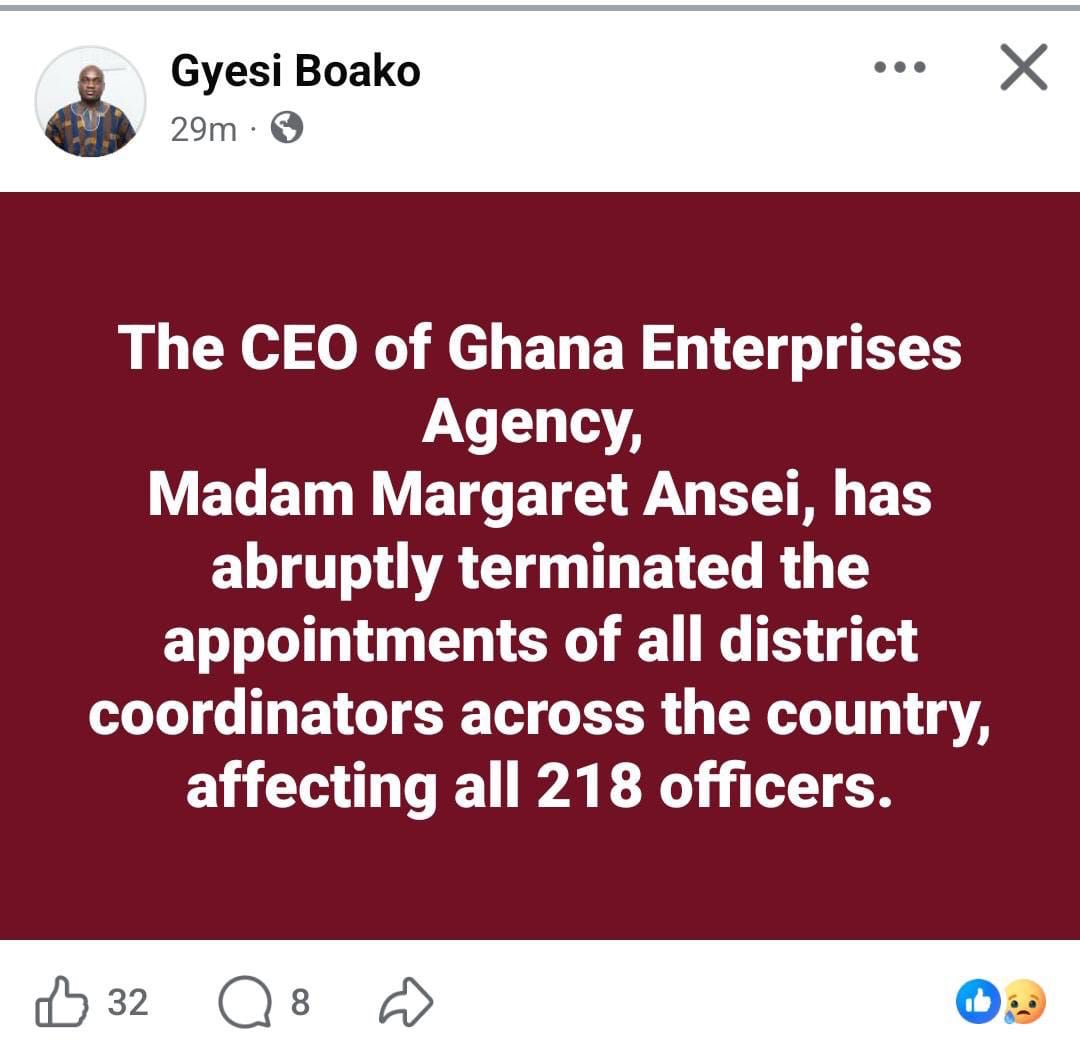 deelimitgh's tweet photo. @JDMahama Mr President, the new CEO of GEA has questions to answer

We have had our contracts terminated without any formal communication.

All BizBox Coordinators nationwide. 
Without questions, without remorse just pure disrespect rendering over 218 young Ghanaian jobless. Why? https://t.co/t9IMirnTKM