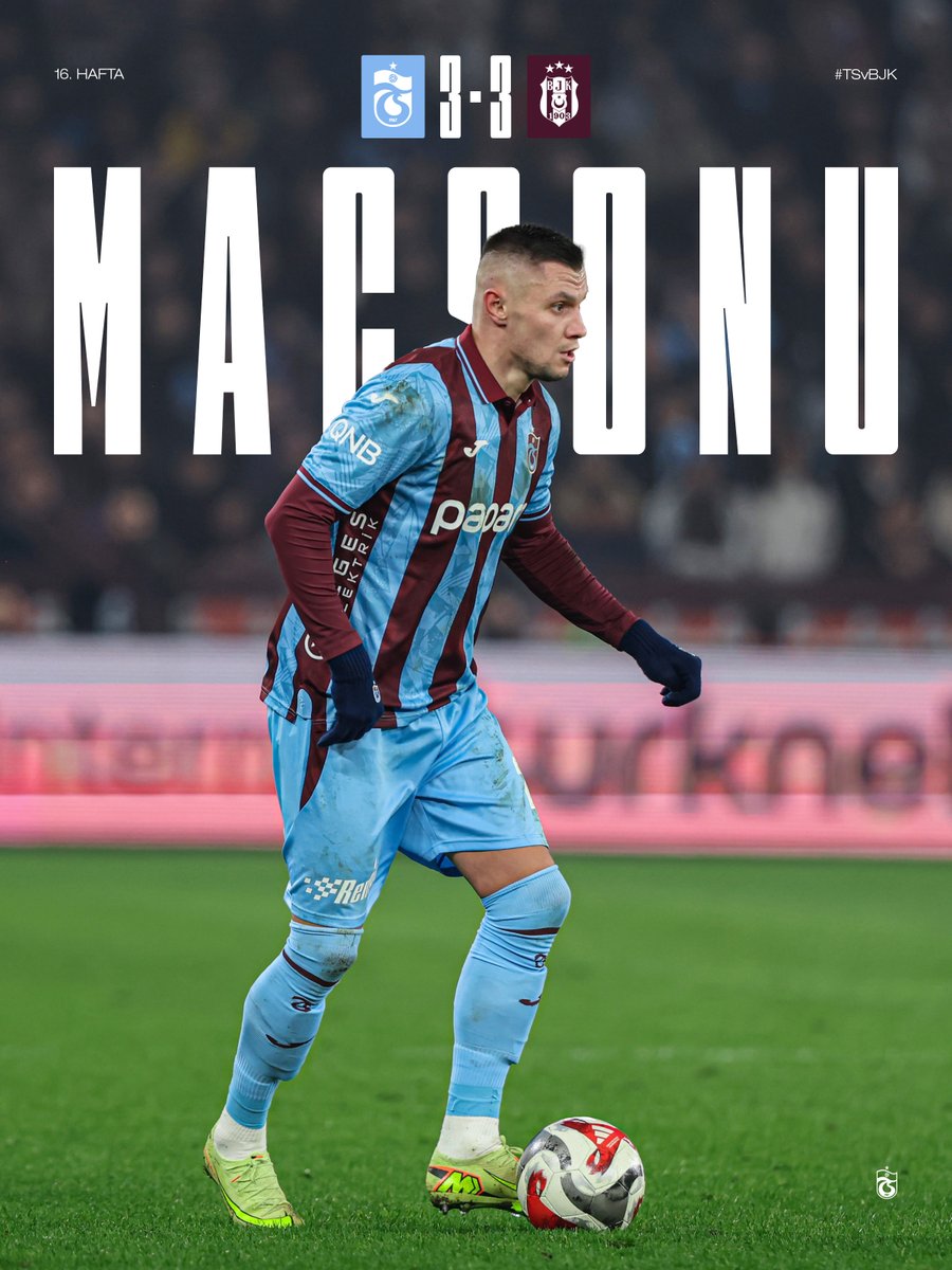 ⏱ 90’ Karşılaşma sona erdi.

Trabzonspor 3-3 Beşiktaş #TSvBJK