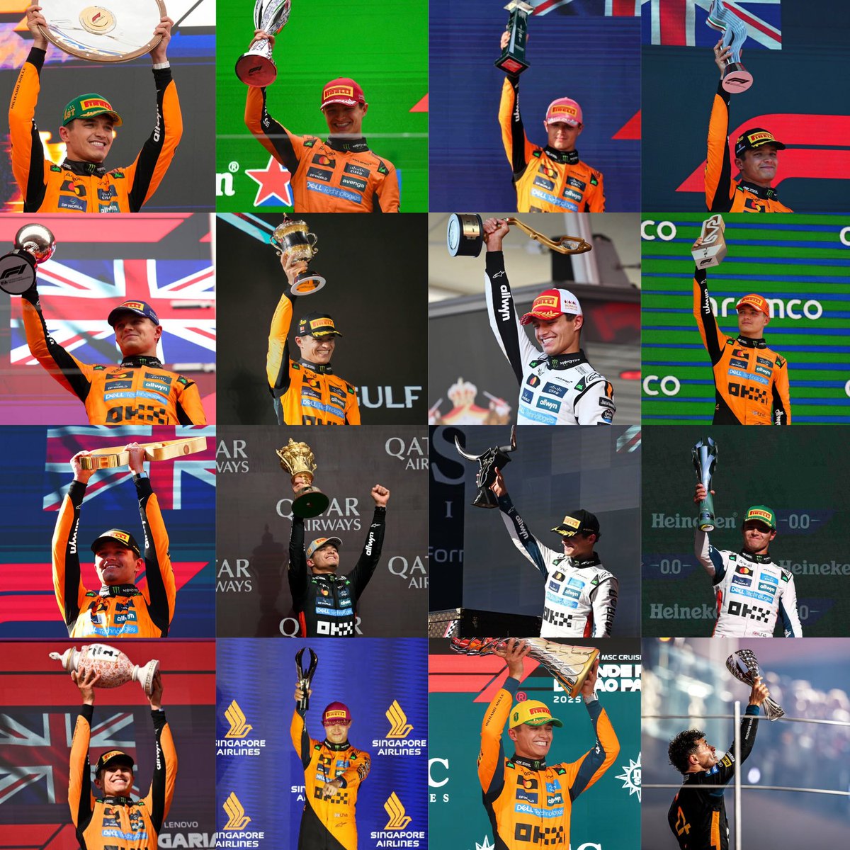 purplelando's tweet photo. there have been 781 drivers in f1 history

only 13 drivers (1.7%) have ever achieved a podium percentage of 75% or more in a season

lando norris is one of them 🧡 https://t.co/3WQ5aMABhN