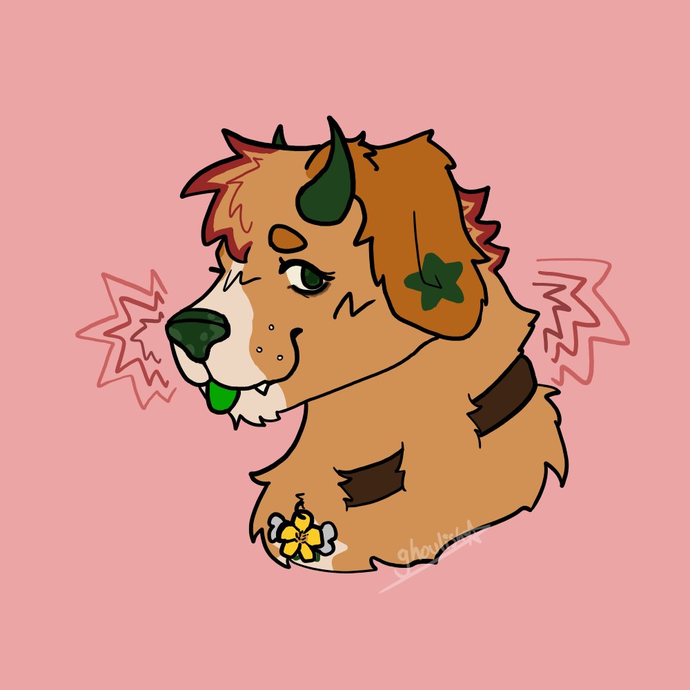 became more emo recently. dyed my hair and wear eyeliner now, so quick lil doodle of buttercup being emo hehe (havent drawn in sooo long)