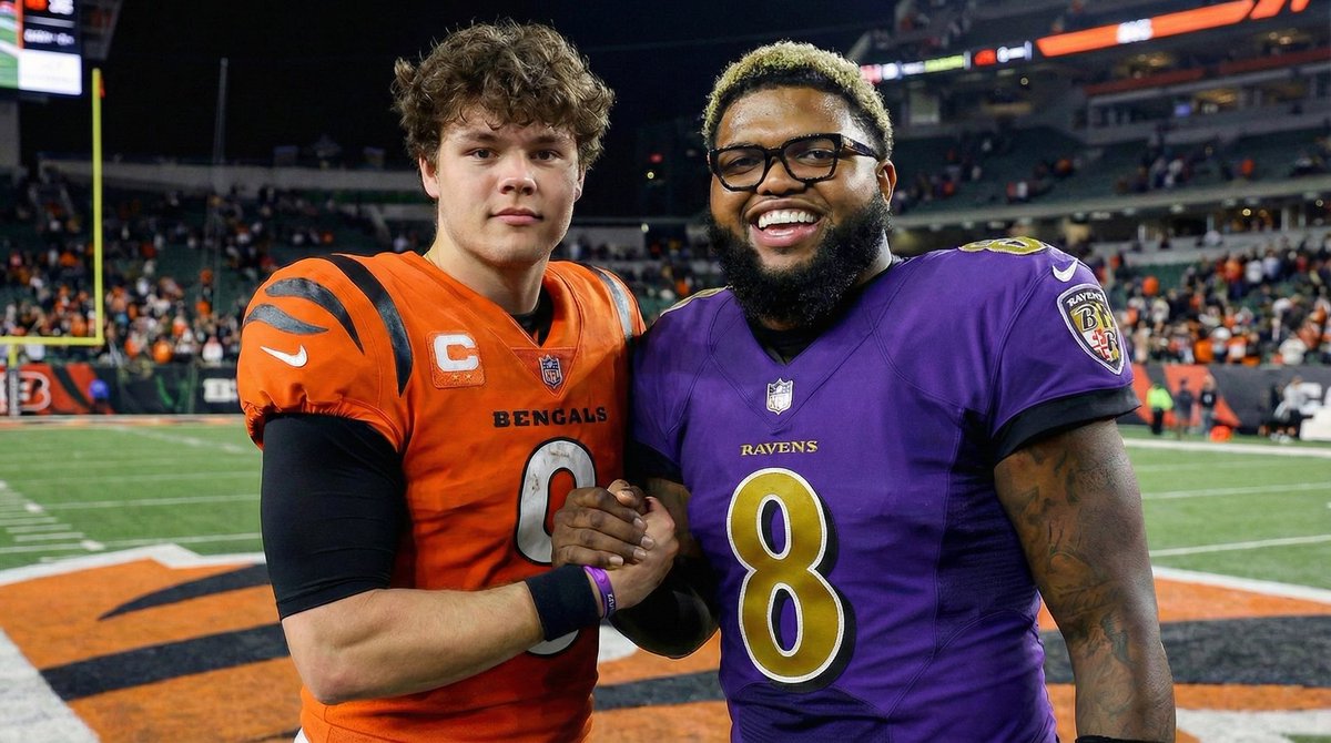 SleeperHQ's tweet image. Joe Burrow vs Lamar Jackson: