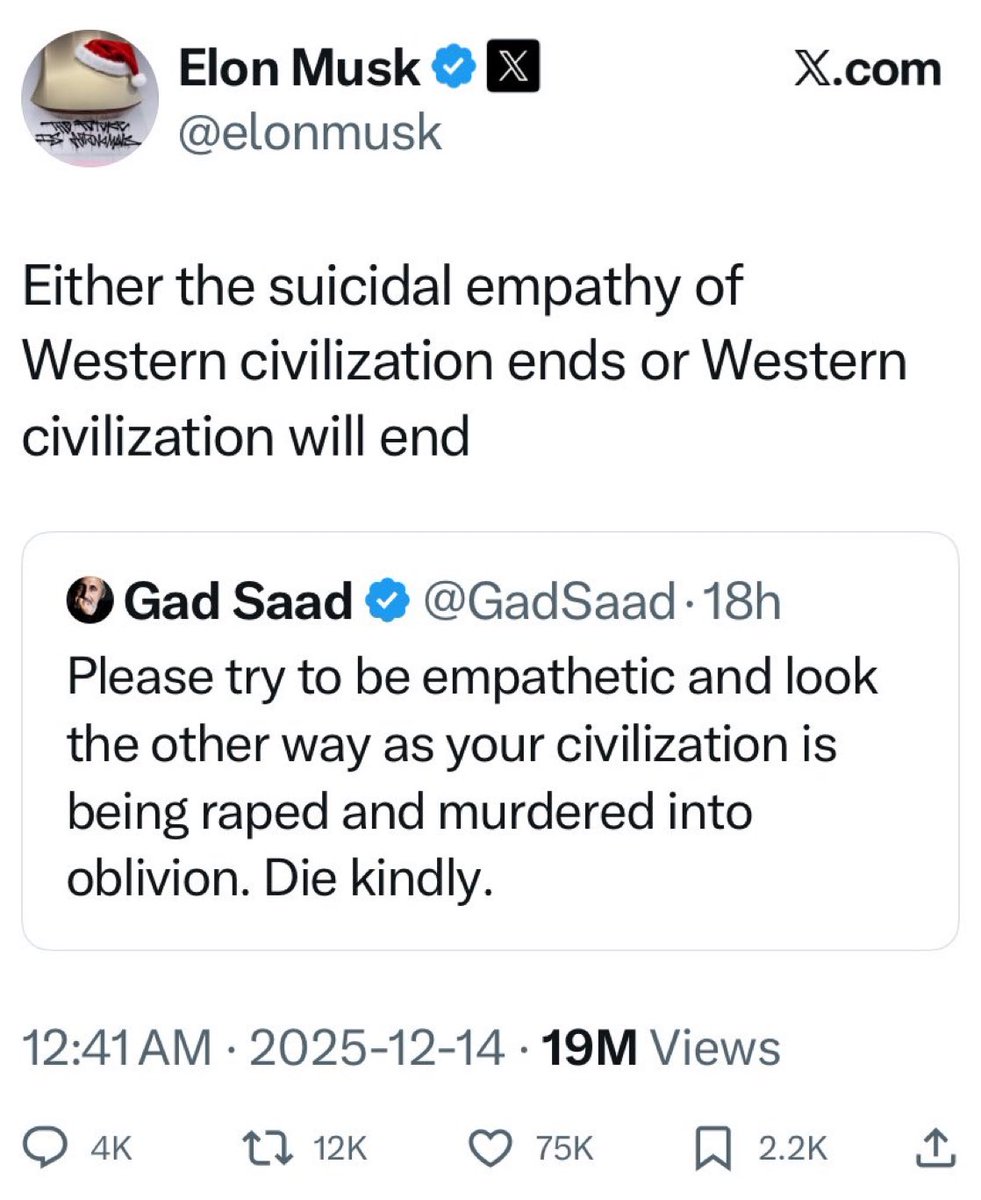 DeepBlueCrypto's tweet image. Suicidal Empathy is doom for western civilization