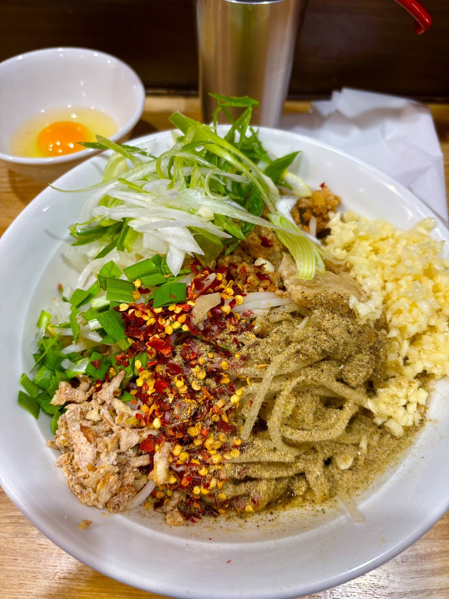 豚仙人@戸塚店 限定A 台湾まぜそば ニンニクマシマシ・辛さマシ 魚粉