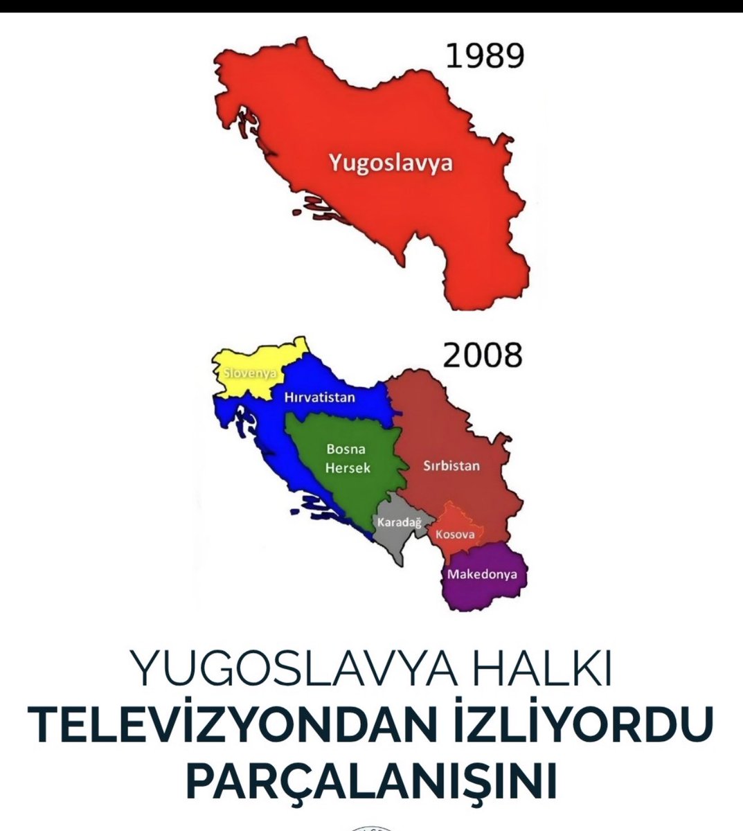 Bu ülkenin adı Yugoslavya’ydı ve halkına da Yugoslav halkı denirdi.

Yugoslav halkı ülkenin bir ucundan diğer ucuna rahatlıkla gidebiliyordu.
Sonra birisi ben Hırvatım, Sırpım, Bosnalıyım vs vs diyerek eşitlik adı altında ayrımcılık ve ayrıcalık istediler.

Halk olamadıkları