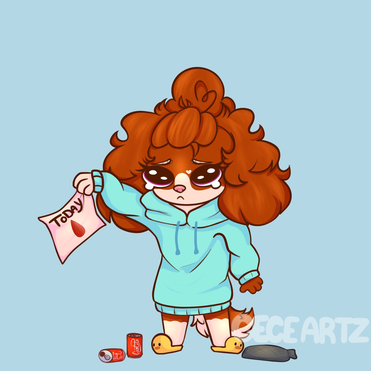 CecesArtz's tweet photo. Bad day.. am I the only one who gets very Very bad cramps and mood swings that sky roofs everything? I’ve had 3 meltdown today?!

Hope you all have a good day💕 https://t.co/V0WdYRofne
