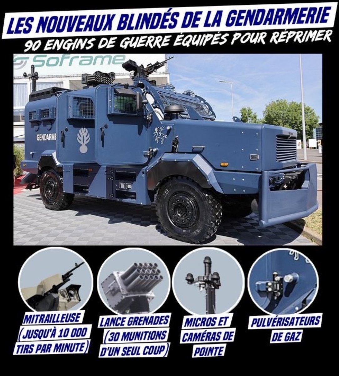 BGatesIsaPyscho's tweet photo. 🚨🇫🇷 Meanwhile in France 

Macron sends in the Heavies.

Not to help deal with the ongoing invasion of France by Africans - no.

They’re being deployed to tackle the Farmers protesting going bankrupt ‼️ https://t.co/UblTsrt77r