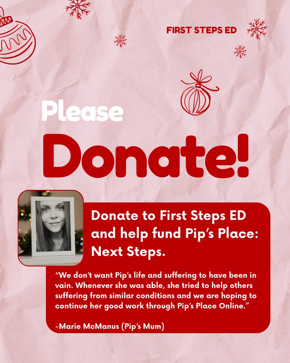 FirstStepsED's tweet photo. Your donation helps people access specialist care earlier, feel understood, and find a safe space to talk during one of the hardest times of the year.

Support First Steps ED Christmas Appeal today: https://t.co/745dWXg88X

#Christmas #FirstStepsED #EatingDisorders #MentalHealth https://t.co/Ehm14fG0E5