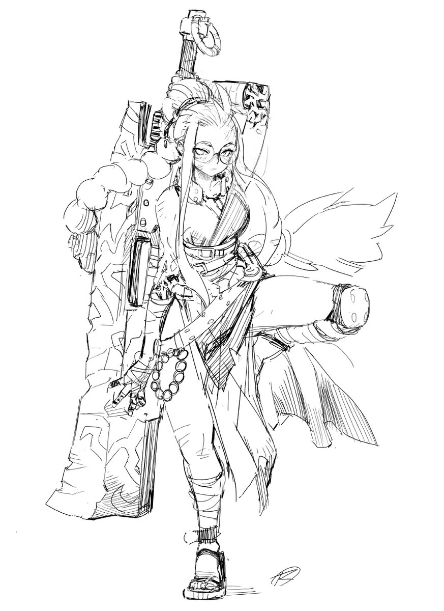 Alternate fullbody concept of The Blade Monk, Cecilia Deltan from Bacon Project ! More of our early works like this can be found on the server dedicated to our projects, discord.gg/Tu3uVdj