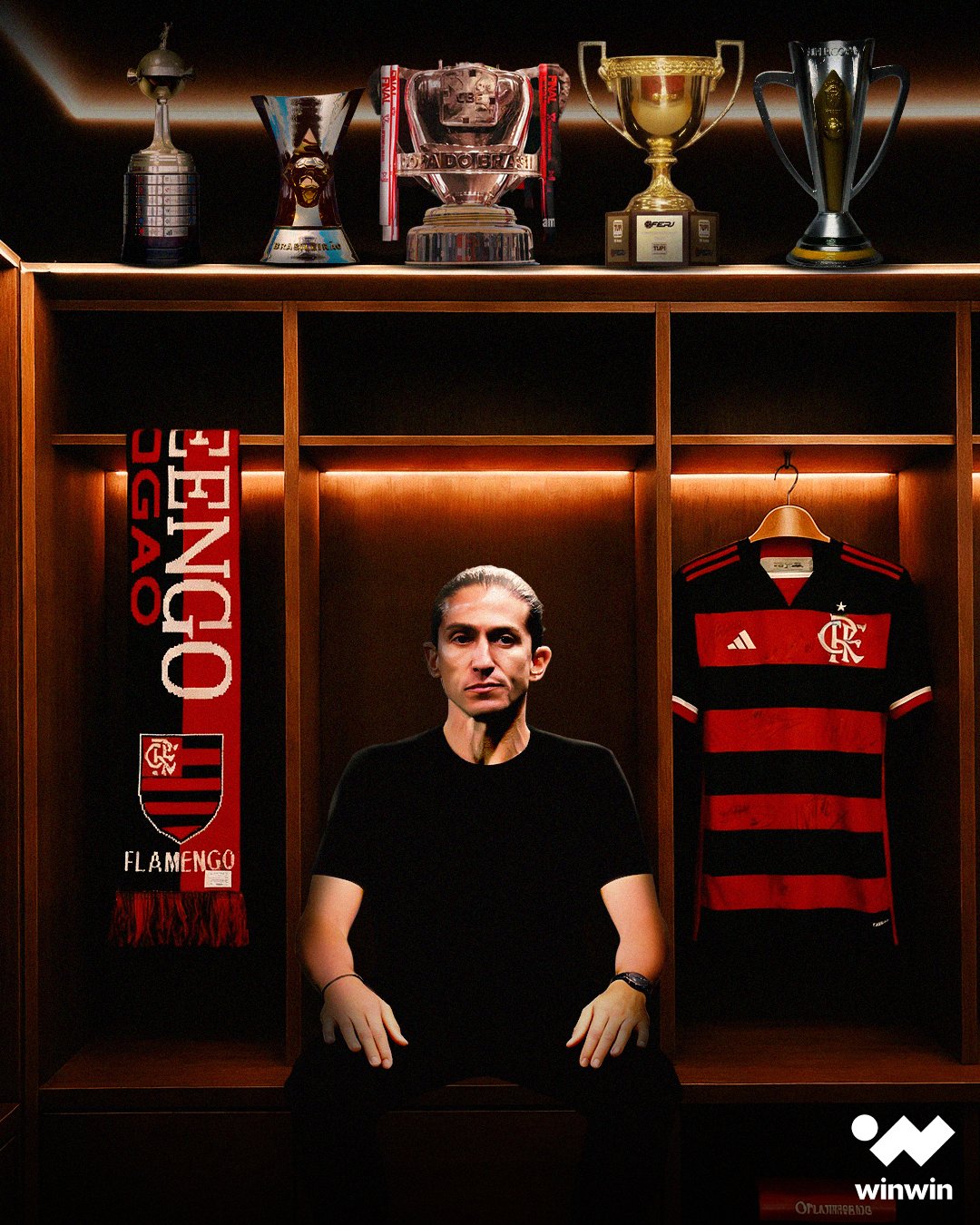 بطل الدوري البرازيلي. بطل كأس السوبر البرازيلي. بطل كأس السوبر البرازيلي. بطل كوبا ليبيرتادوريس. بطل كأس التحدي. فيليبي لويس ختم التدريب في كرة القدم مع فلامينغو في عام واحد 