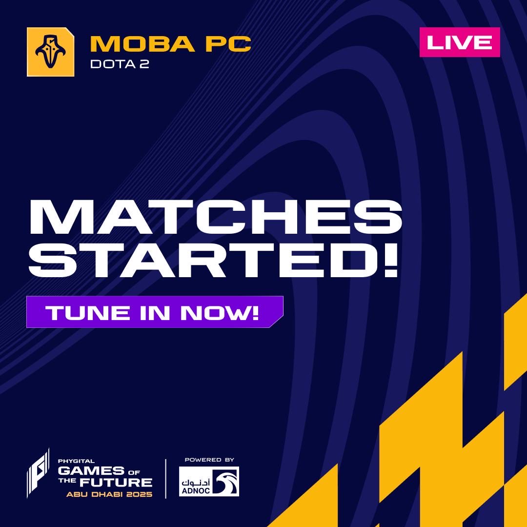 The MOBA PC.Dota 2 media tournament at GOTF 2025 powered by ADNOC is almost here!
GS: Dec 14–16 | Playoffs: Dec 17–19

Full schedule &amp; streams 👉 results.gofuture.games/events/games-o…

GOTF updates 👉 bit.ly/4s2rAxZ