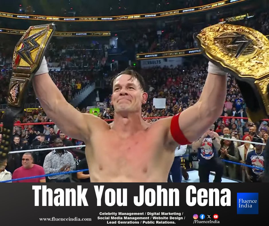 An era ends today. 💔
John Cena wasn’t just a WWE star, he was the childhood hero of millions. Hustle, Loyalty &amp; Respect — lessons we grew up with. Thank you for the memories, the fights, and the inspiration. Once a legend, always a legend. 🫡👑

#ThankYouCena #JohnCena