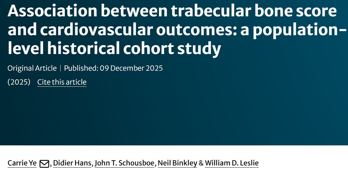 doctorneyro's tweet image. #TBS is a novel #cardiovascular #riskfactor in individuals undergoing #osteoporosis #assessment.

#trabecularbonescore

link.springer.com/article/10.100…
