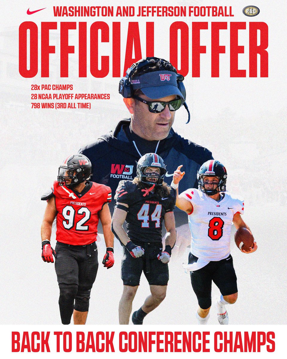 DJustthakid's tweet photo. After a great visit with @wjathletics and talks with @CoachRosati and HC @Coach_Sirianni I’m blessed to receive an offer from @WJFootball #GoPresidents
#PAC #ConferenceChamps
@overleahs @wil88081486 #OTF #Overlea #Flacons🦅 https://t.co/ZGnCalUtv3