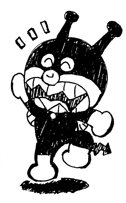 朝のらくがき発掘。 #アンパンマン #ばいきんまん