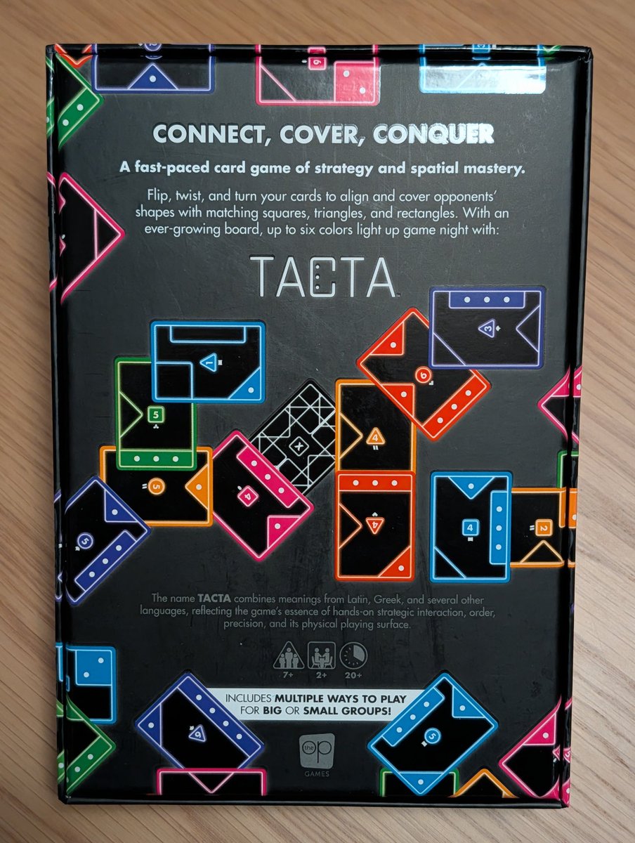 drewstees's tweet image. I had a fun time playing Tacta today. Perfectly tickled that spatial planning part of my brain, plus sprinkled in some strategy to protect your points. A simple, quick, and unique game that's great for the family holidays! 👍

#tacta2025
#boardgames
@TheOpGames
@DexEnvoy