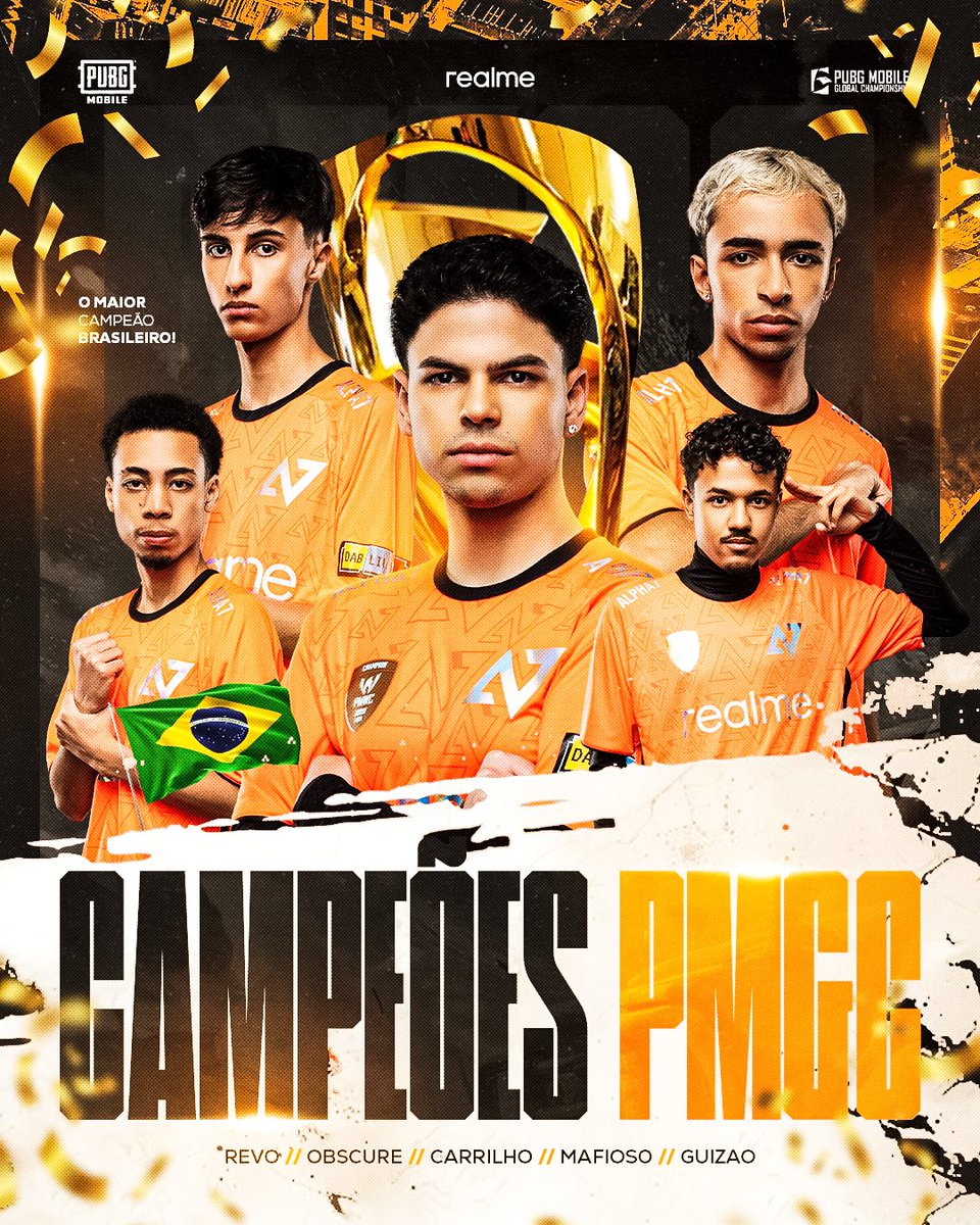 Alpha7_esports's tweet photo. PUBGM GLOBAL CHAMPIONSHIP CHAMPIONS 🏆🇧🇷 https://t.co/WJnoz3MWIU