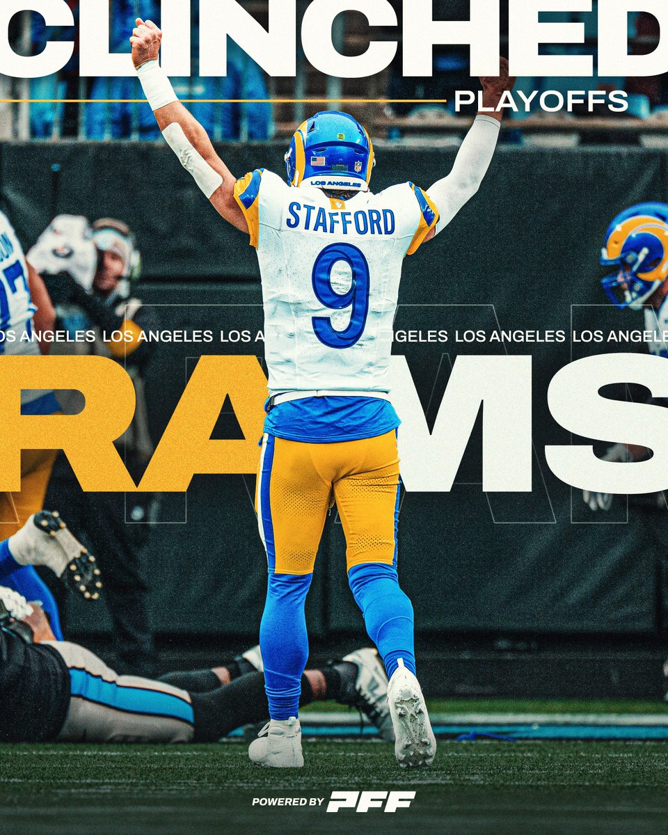 THE RAMS ARE PLAYOFF BOUND 🐏

The first team to clinch a playoff berth this season