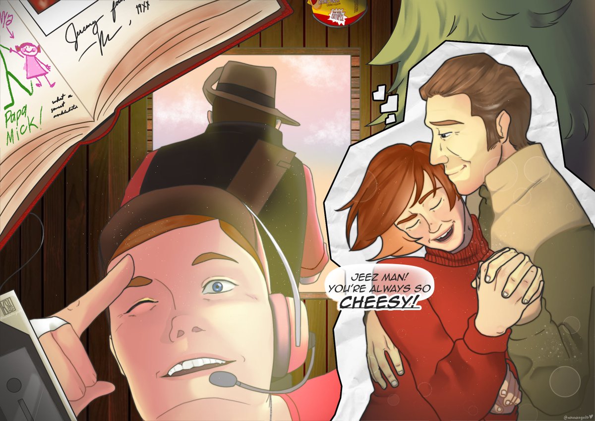 ; Merry Smissmas! 🎄🌟

A gift for a friend who warmly welcomed me into roleplaying and made me fall in love with Speeding Bullet! 🥹🙏🏻

—
🏷️: #speedingbullet , #tf2 , #TF2fanart , #tf2scout , #tf2sniper , #sniperscout , #tf2smissmas , #TeamFortress2