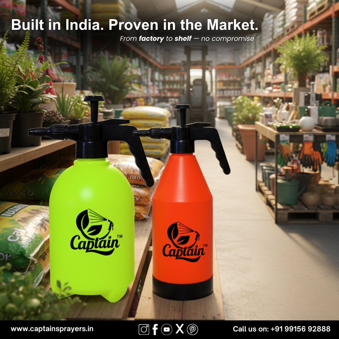 CaptainSprayers's tweet image. 🇮🇳 𝐁𝐮𝐢𝐥𝐭 𝐢𝐧 𝐈𝐧𝐝𝐢𝐚. 𝐏𝐫𝐨𝐯𝐞𝐧 𝐢𝐧 𝐭𝐡𝐞 𝐌𝐚𝐫𝐤𝐞𝐭. 

Strong build? ✔️
Market-tested design? ✔️

Smooth selling? ✔️
Repeat orders? ✔️

📞 Trade Enquiries: 99156-92888
🌐 Details online: captainsprayers.in 

#CaptainSprayers #BuiltInIndia