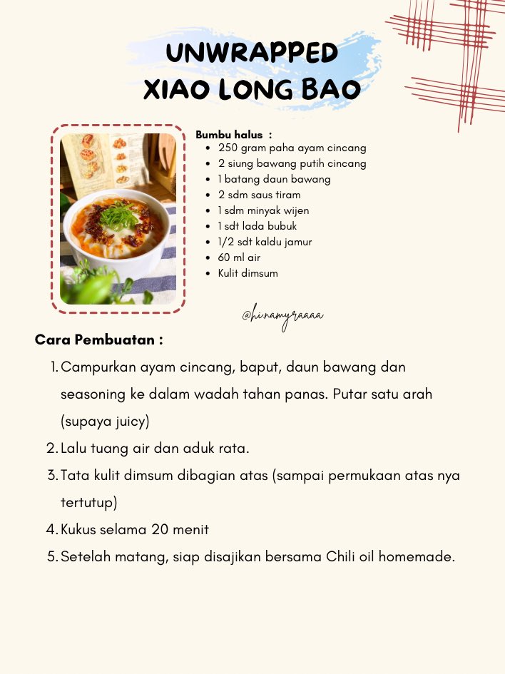Dimsum tanpa effort ngebungkus🥹
Apalagi makannya barengan sama chili oil bikinan ku. Duhh makin enaaaqq
