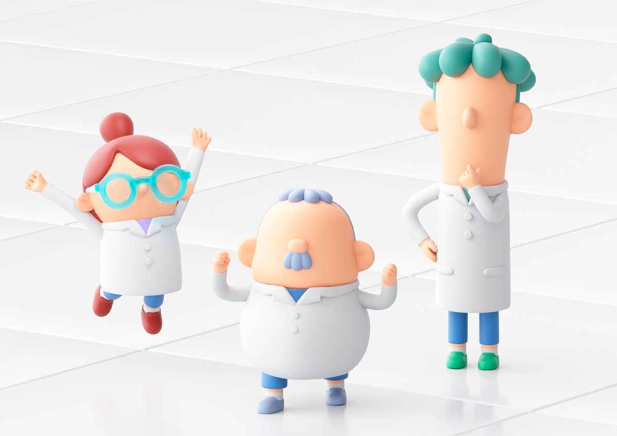 #受験生フレフレラボ で働く
ちょーっとおっちょこちょいな3人組

だけど、受験生のココロと健康を
1番に考えてる
とってもやさしくて熱心な3人の博士！

共通テストまでラストスパート
みんなで乗り越えようね