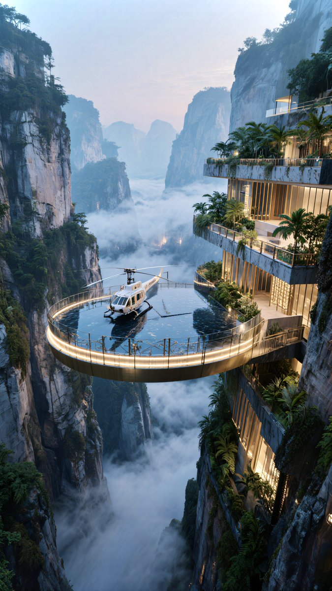 _prspctivs's tweet photo. "Sky Palace of Zhangjiajie | A Floating Cliff Sanctuary in the Vertical Mountains of Pandora"

by @_prspctivs 
© 2025-2026 Harshdeep Arora "_prspctivs". All rights reserved. 

Disclaimer: Concept designs for research/experimentation only. Do not copy/use without consent.

#SkyPalaceZhangjiajie #ZhangjiajieChina #CliffsideMansion #FloatingSkySanctuary #VerticalMountainDesign #SuspendedArchitecture #LuxuryCliffPalace #CinematicArchitecture #HyperRealDesign #ModernRococoHybrid #SkybridgeLiving #InfinityCliffViews #AerialValleyDesign #UltraPhotorealEstate #TropicalVerticalGardens #GlassFloorSkywindow #CliffsideInteriors #ArchitecturalCouture #MountainPalaceDesign #ZhangjiajiePeaks #DreamlikeArchitecture #Avatar #Pandora #AvatarMountains