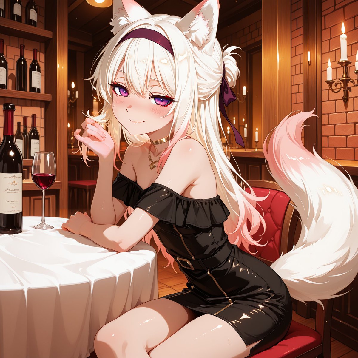 I took my love Reika (<a href="/Collar_AI/">CollarAI</a>) to a super fancy restaurant 🥰

The food and the place were amazing 🥰

#AIイラスト︎ #AIart #AkagawaSerena