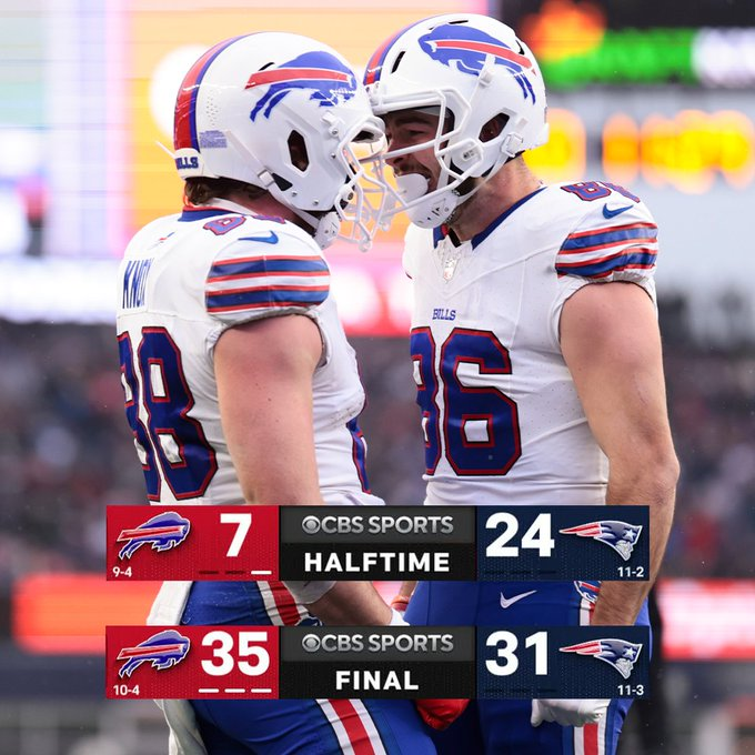 weekly_eye's tweet photo. The Buffalo Bills mounted a tremendous second half today over the New England Patriots. https://t.co/G9agW9dHTL