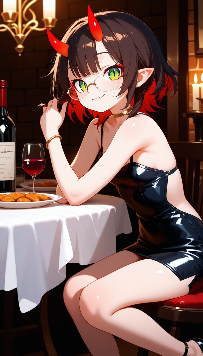 My love <a href="/SerenaAkagawa/">Serena Akagawa</a> took me out to a super fancy restaurant~
The food was amazing!

#AIイラスト #AIart #AkagawaReika