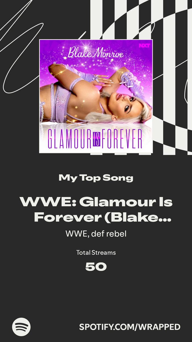 tigeyk's tweet photo. Glamour is simply just forever @BlakeMonroeWWE #spotify https://t.co/tj3okM2C73